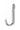 Satin Chrome Traditional Coat Hook; #finish_satin-chrome