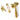Polished Brass Locking Reeded Fastener; #finish_polished-brass