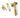 Polished Brass Locking Reeded Fastener; #finish_polished-brass