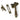 Burnished Brass Locking Reeded Fastener; #finish_burnished-brass