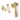 Satin Brass Locking Reeded Fastener; #finish_satin-brass