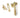 Satin Brass Locking Reeded Fastener; #finish_satin-brass