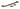 Burnished Brass 10" Reeded Stay; #finish_burnished-brass