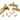 Satin Brass 8" Reeded Stay; #finish_satin-brass