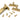 Satin Brass 10" Reeded Stay; #finish_satin-brass