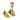 Satin Brass Mushroom Brighton Fastener (Radiused); #finish_satin-brass