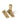 Satin Brass Mushroom Brighton Fastener - Narrow (Square); #finish_satin-brass