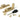 Satin Brass Mushroom Quadrant Fastener - Narrow; #finish_satin-brass