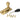 Satin Brass Beehive Sash Hook Fastener; #finish_satin-brass