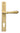 Satin Brass Reeded Slimline Lever Espag. Lock Set; #finish_satin-brass