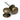 Burnished Brass 49mm Mushroom Mortice/Rim Knob Set; #finish_burnished-brass