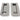 Polished Marine SS (316) 175mm Plain Rectangular Pull - Privacy Set; #finish_polished-marine-ss-(316)