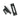 Matt Black Locking Reeded Fastener; #finish_matt-black