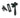 Matt Black Locking Reeded Fastener; #finish_matt-black