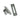 Pewter Locking Reeded Fastener; #finish_pewter-patina
