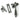 Pewter Locking Reeded Fastener; #finish_pewter-patina