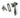 Pewter Locking Reeded Fastener; #finish_pewter-patina