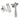 Polished Marine SS (316) Locking Reeded Fastener; #finish_polished-marine-ss-(316)