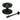 Matt Black Art Deco Centre Door Knob; #finish_matt-black