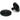 Matt Black Art Deco Centre Door Knob; #finish_matt-black