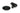 Matt Black Art Deco Centre Door Knob; #finish_matt-black