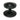 Matt Black Art Deco Centre Door Knob; #finish_matt-black