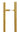 Aged Brass (316) 1.5m Offset T Bar Handle B2B 32mm Ø; #finish_aged-brass