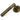 Burnished Brass Brompton Lever on Rose Set (Art Deco) - Unsprung; #finish_burnished-brass