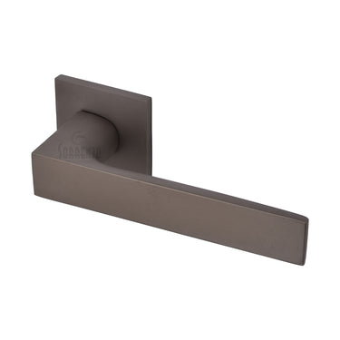 M Marcus - Sorrento - Barcelona Door Handles on Square Rose; #finish_venetian-bronze