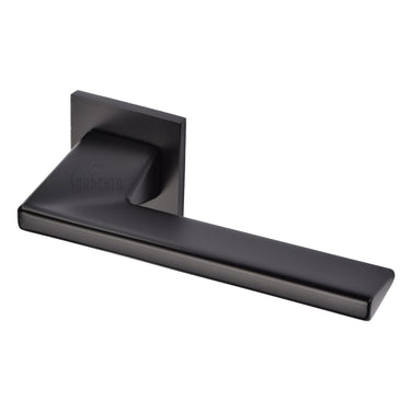 M Marcus - Sorrento - Seville Door Handles on Square Rose; #finish_matt-black