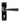 From The Anvil's Black Straight Lever Lock Door Handles; #finish_black