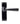 From The Anvil's Black Straight Lever Latch Door Handles; #finish_black