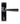 From The Anvil's Black Straight Lever Bathroom Door Handles; #finish_black