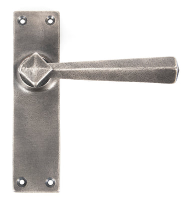 From The Anvil's Antique Pewter Straight Lever Latch Door Handles; #finish_antique-pewter