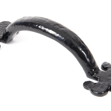 From The Anvil's Black Cast Fleur-De-Lys Pull Handle; #finish_black