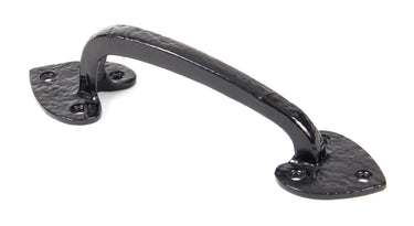 From The Anvil's Black Cast Gothic Pull Handle; #finish_black