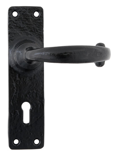 From The Anvil's Black Classic Lever Lock Door Handles; #finish_black