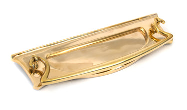 From The Anvil's Polished Brass Art Deco Letter Plate; #finish_polished-brass