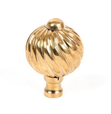 From The Anvil's Polished Brass Spiral Cabinet Knob; #finish_polished-brass