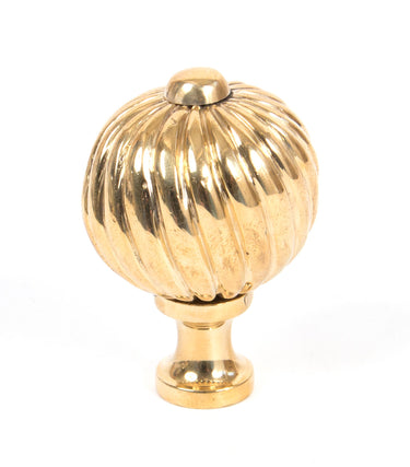 From The Anvil's Polished Brass Spiral Cabinet Knob; #finish_polished-brass