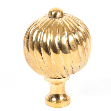From The Anvil's Polished Brass Spiral Cabinet Knob; #finish_polished-brass
