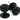 From The Anvil's Black Flower Mortice/Rim Knob Set; #finish_black