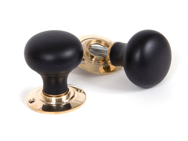 From The Anvil's Ebony Bun Mortice/Rim Knob Set; #finish_ebony