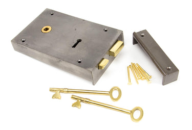 From The Anvil's Iron Rim Lock - Large; #finish_iron