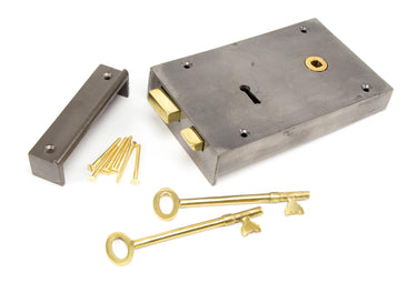 From The Anvil's Iron Rim Lock - Large; #finish_iron