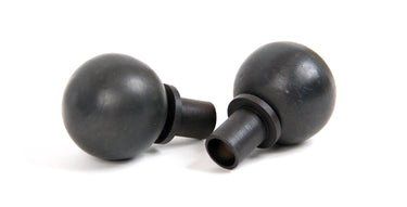 From The Anvil's Beeswax Ball Curtain Finial (pair); #finish_beeswax