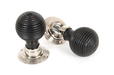 From The Anvil's Ebony Beehive Mortice/Rim Knob Set; #finish_ebony