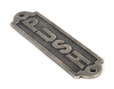 From The Anvil's Antique Pewter Push Sign; #finish_antique-pewter