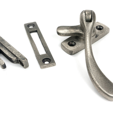 From The Anvil's Antique Pewter Peardrop Fastener; #finish_antique-pewter