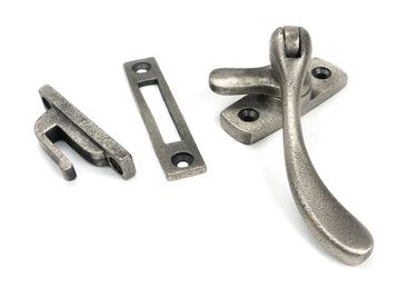 From The Anvil's Antique Pewter Peardrop Fastener; #finish_antique-pewter